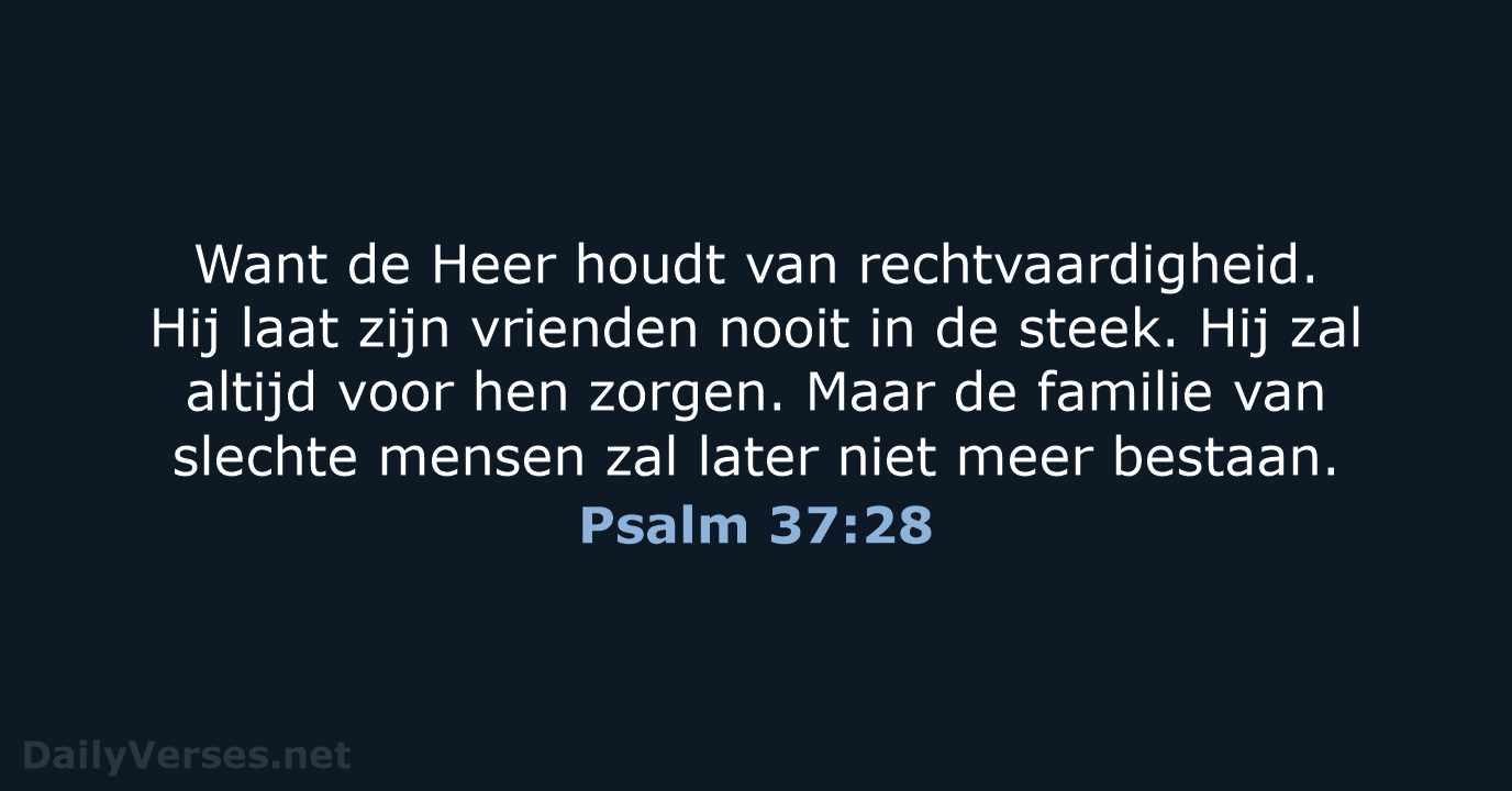 Psalm 37:28 - BB