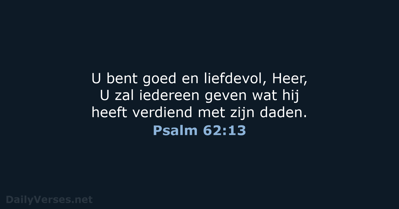 Psalm 62:13 - BB