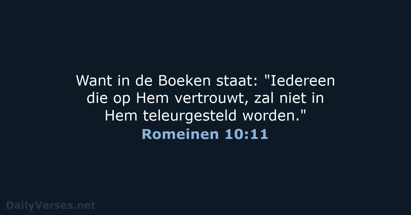 Romeinen 10:11 - BB