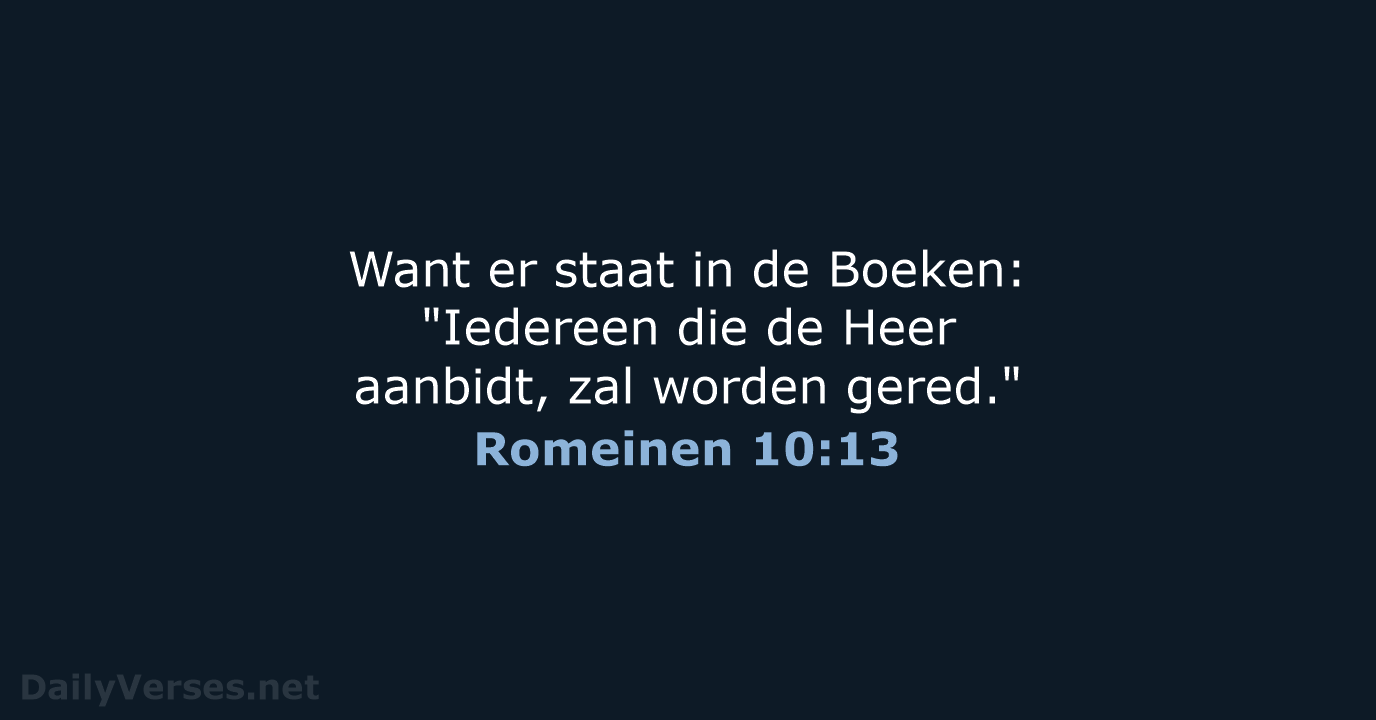 Romeinen 10:13 - BB