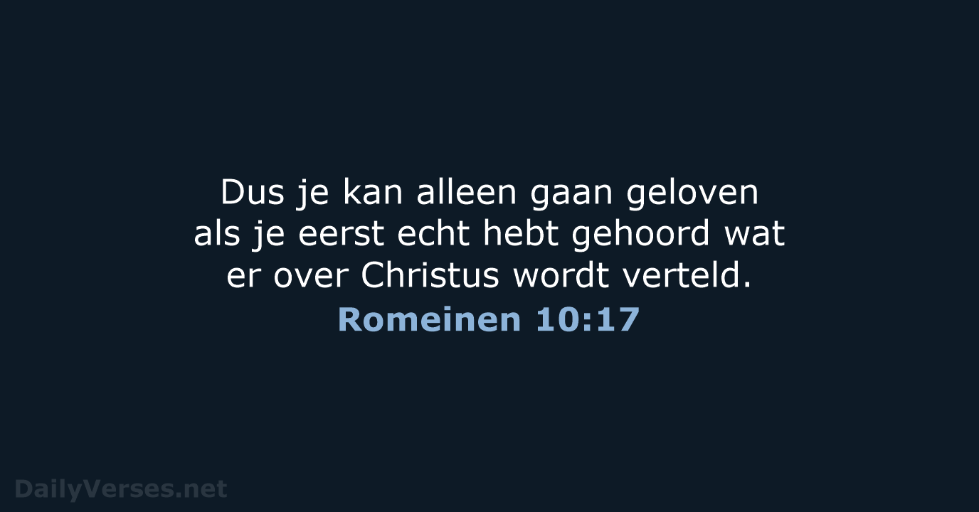 Romeinen 10:17 - BB
