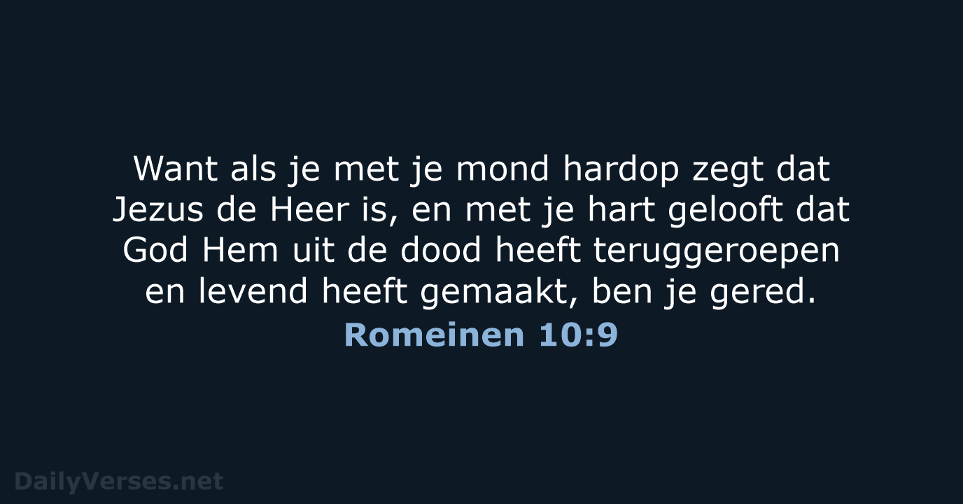 Romeinen 10:9 - BB