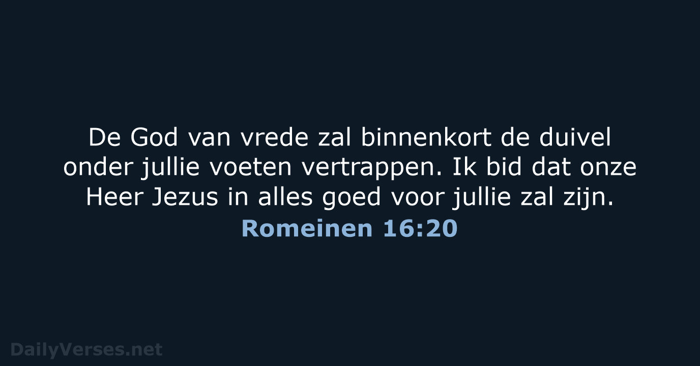 Romeinen 16:20 - BB