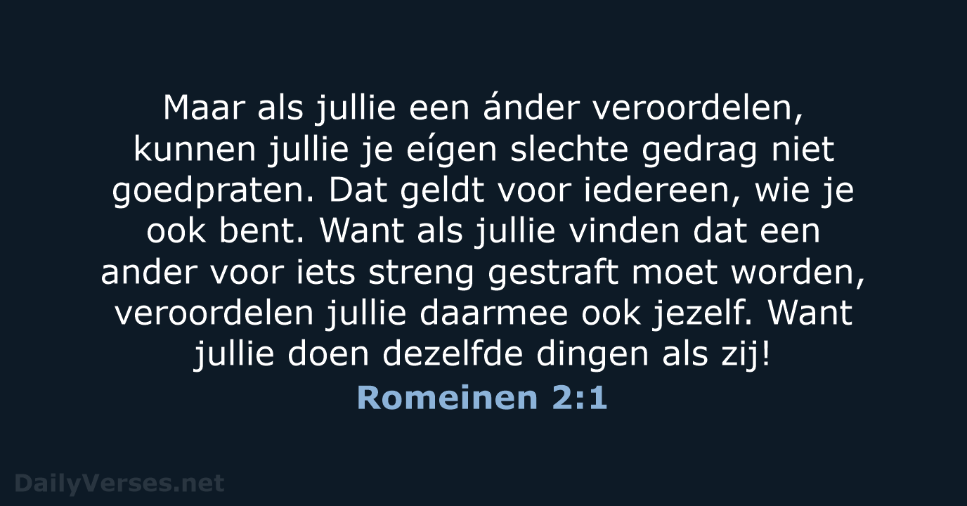Romeinen 2:1 - BB