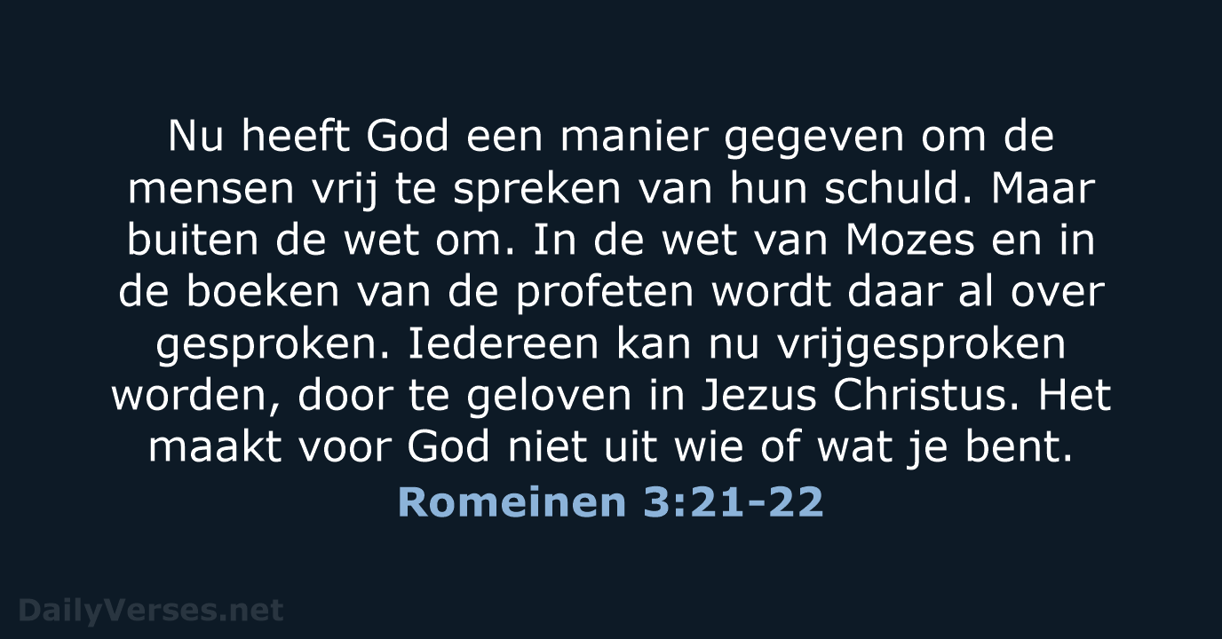 Romeinen 3:21-22 - BB