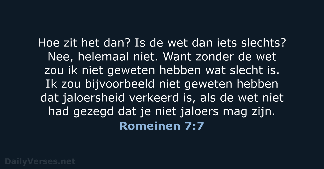 Romeinen 7:7 - BB