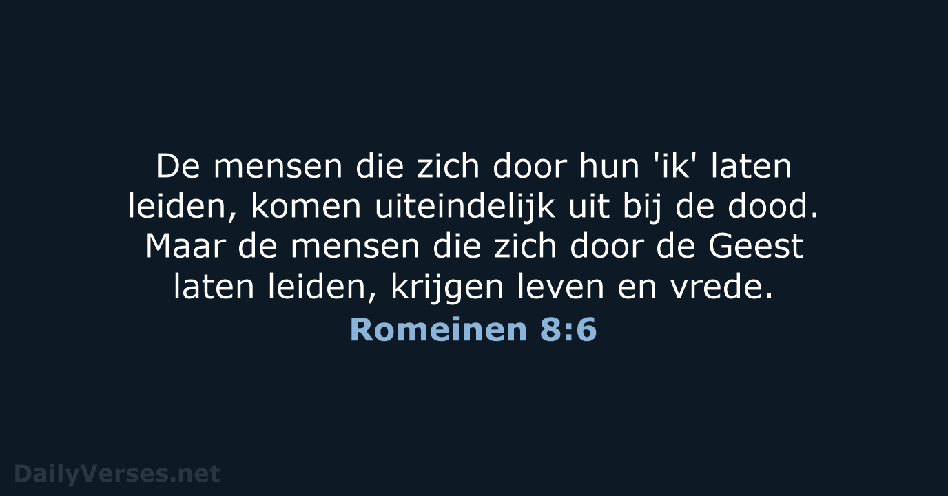 Romeinen 8:6 - BB