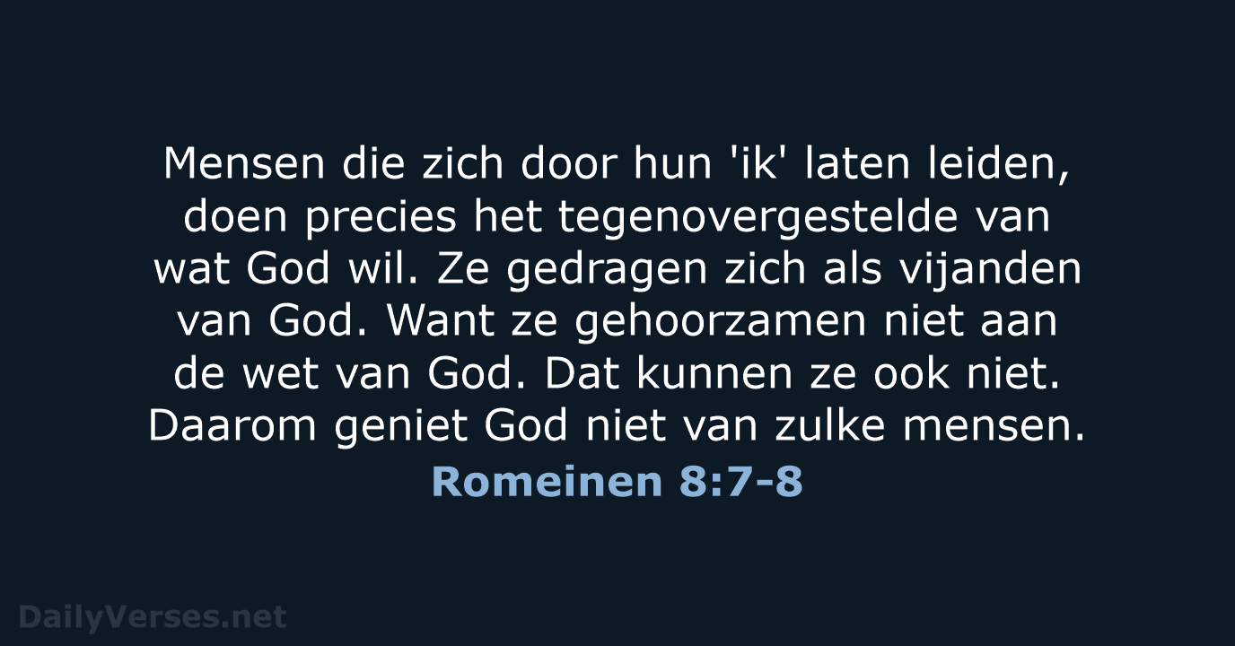 Romeinen 8:7-8 - BB