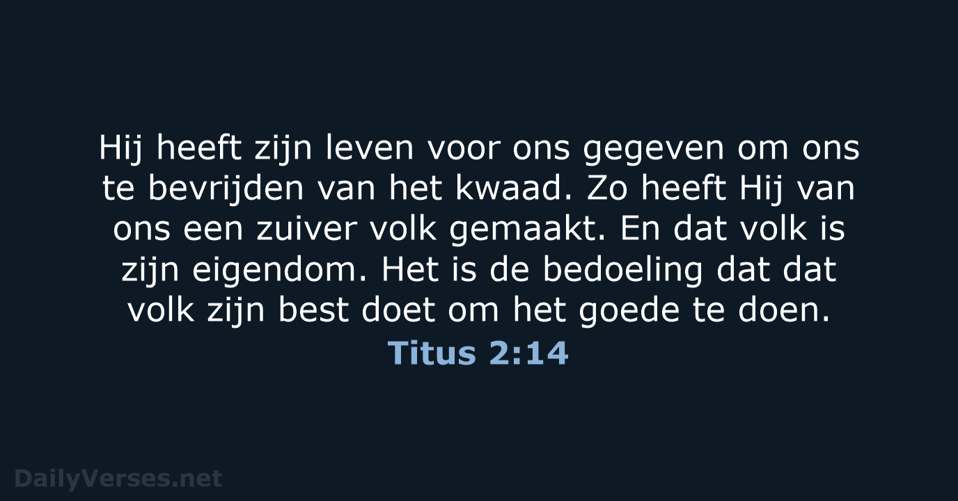Titus 2:14 - BB