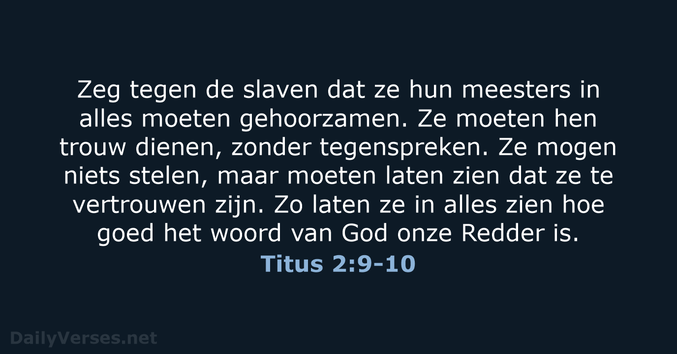 Titus 2:9-10 - BB