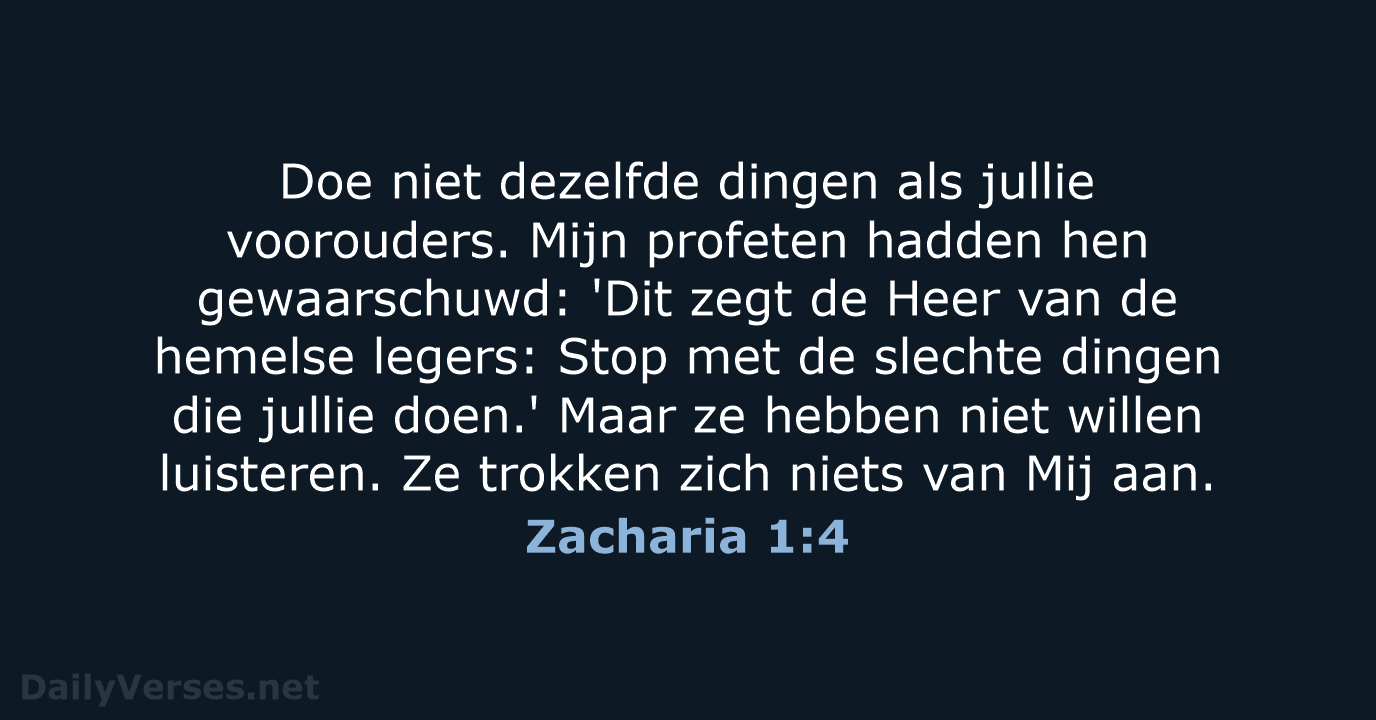 Zacharia 1:4 - BB