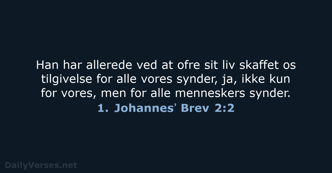 1. Johannesʼ Brev 2:2 - BDAN