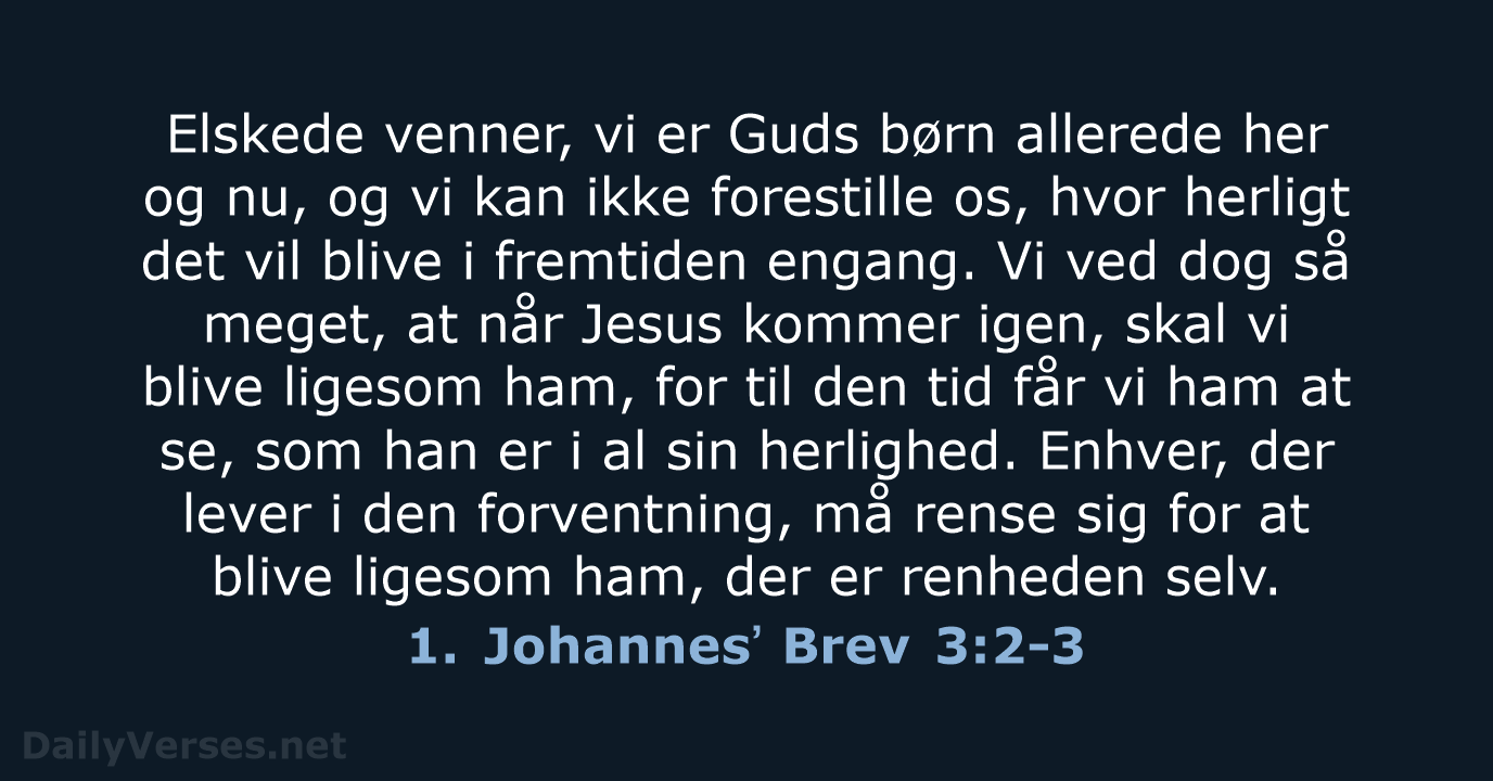 1. Johannesʼ Brev 3:2-3 - BDAN