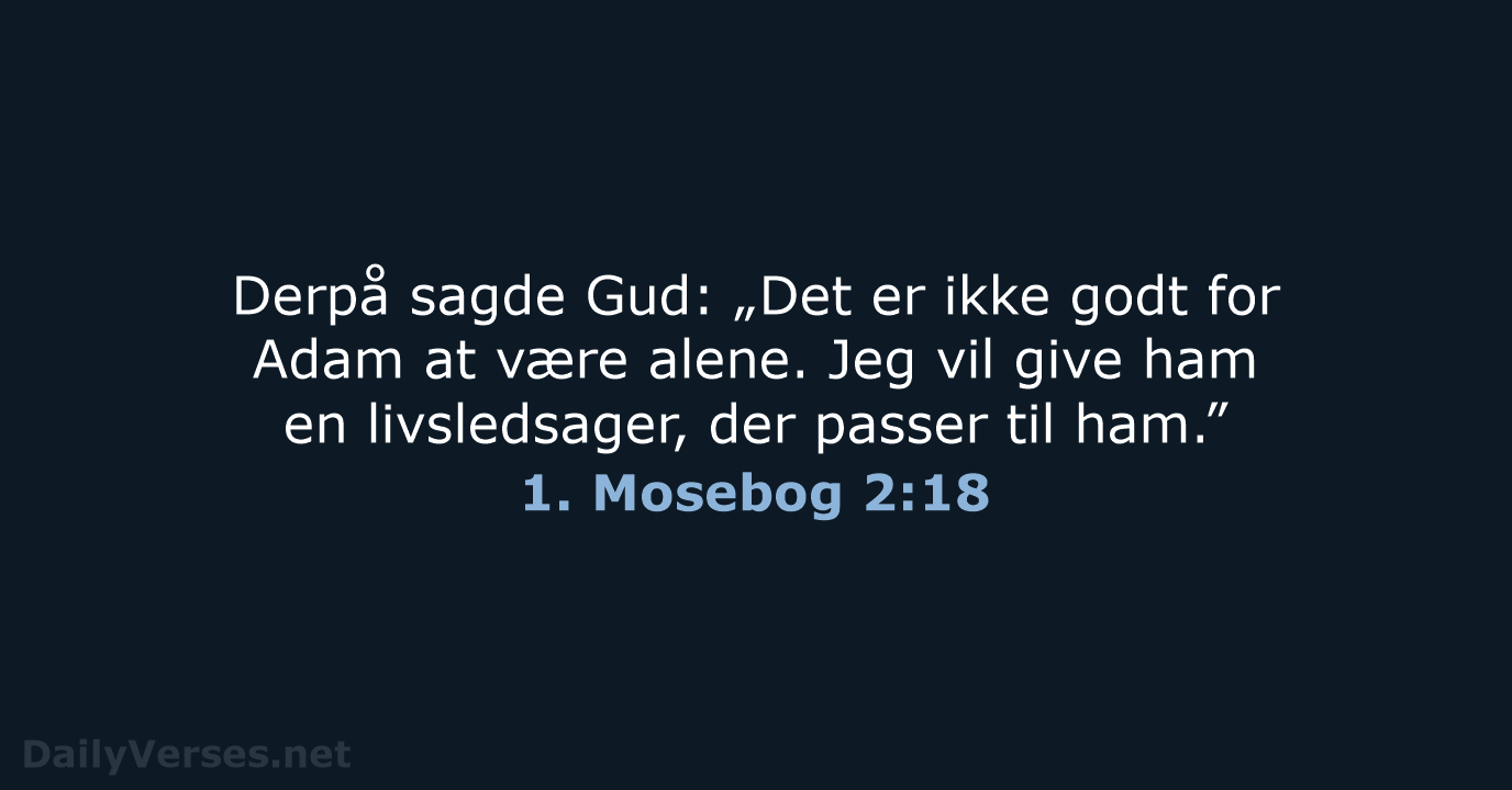 1. Mosebog 2:18 - BDAN