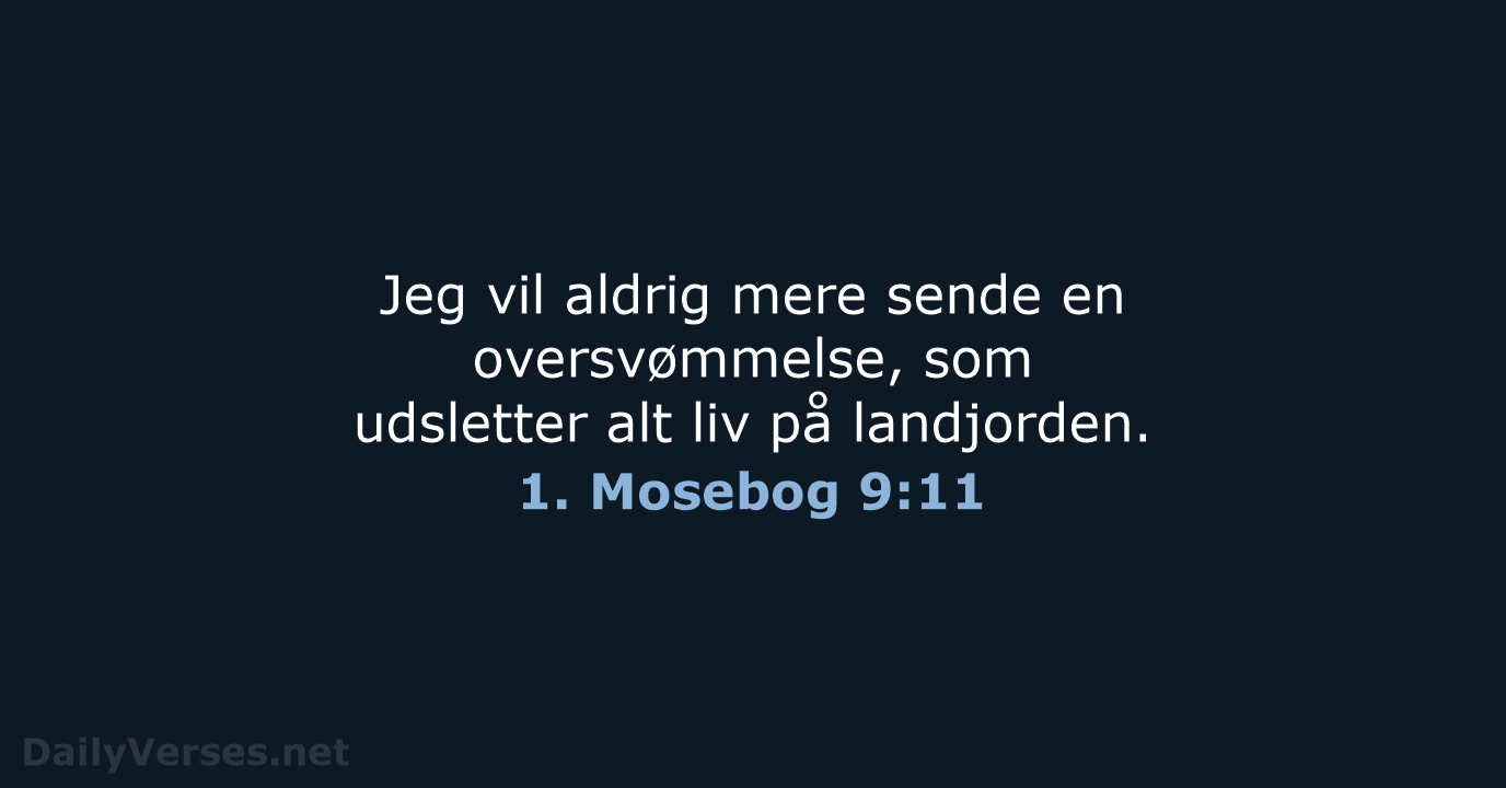1. Mosebog 9:11 - BDAN