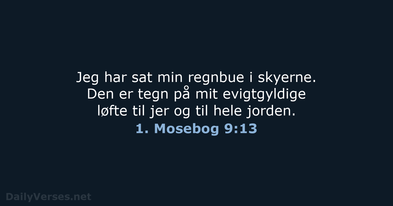 1. Mosebog 9:13 - BDAN
