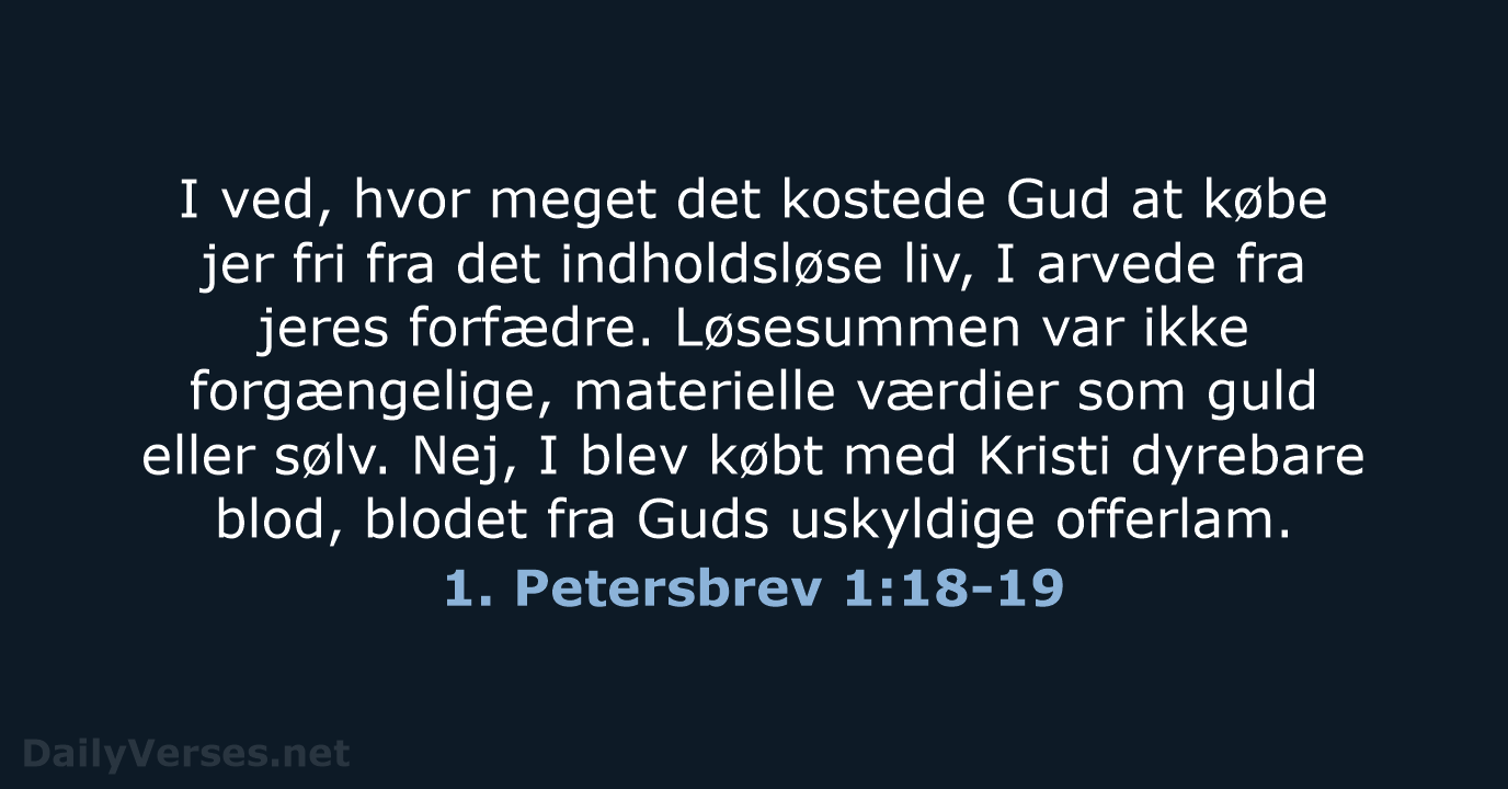 1. Petersbrev 1:18-19 - BDAN