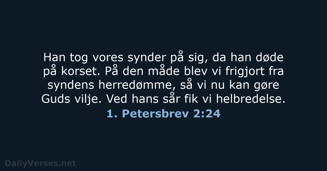 1. Petersbrev 2:24 - BDAN