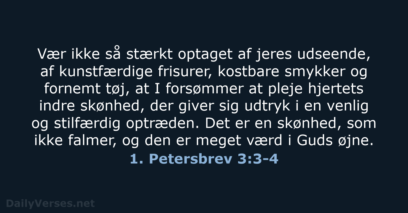 1. Petersbrev 3:3-4 - BDAN