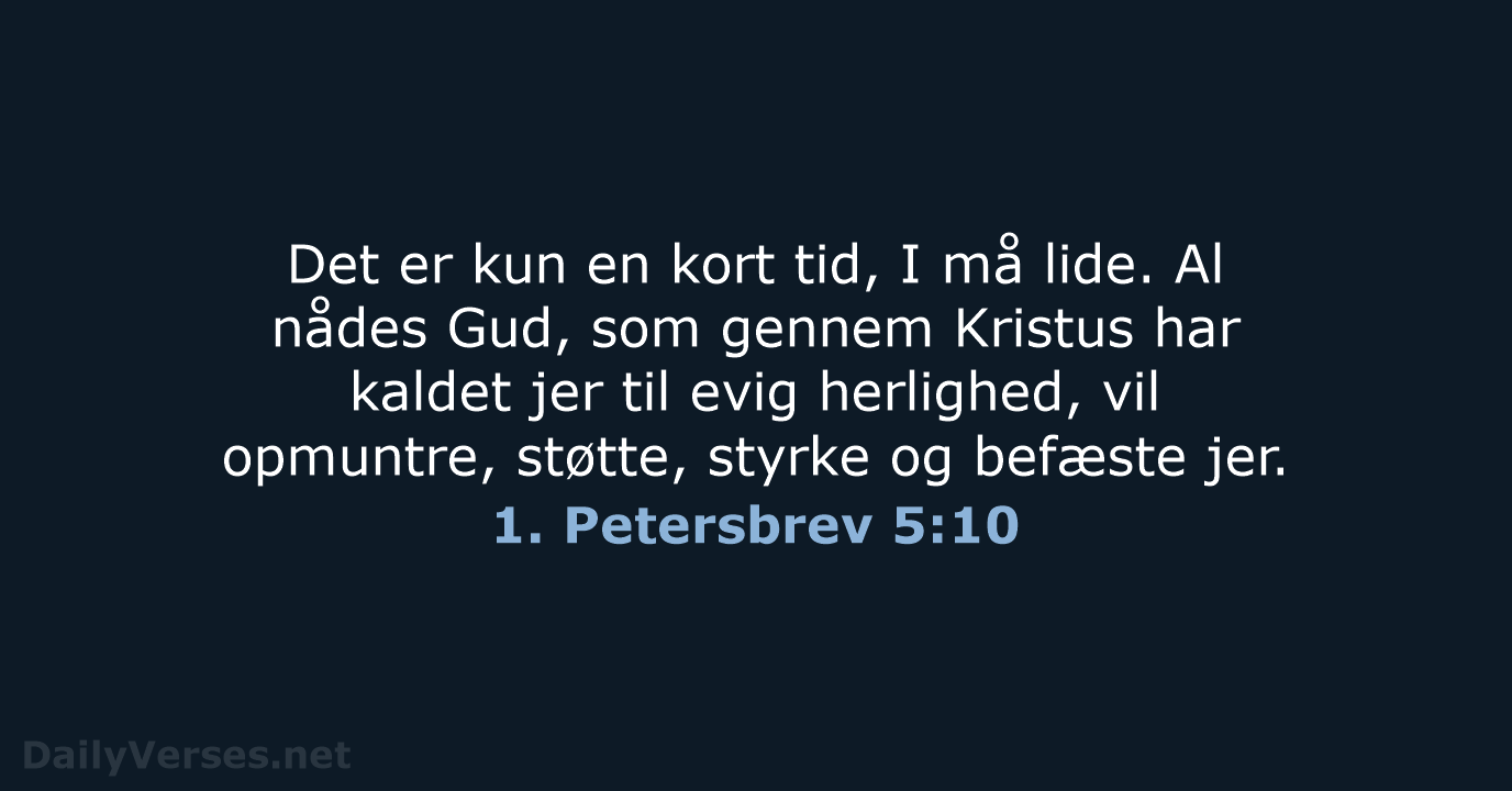 1. Petersbrev 5:10 - BDAN