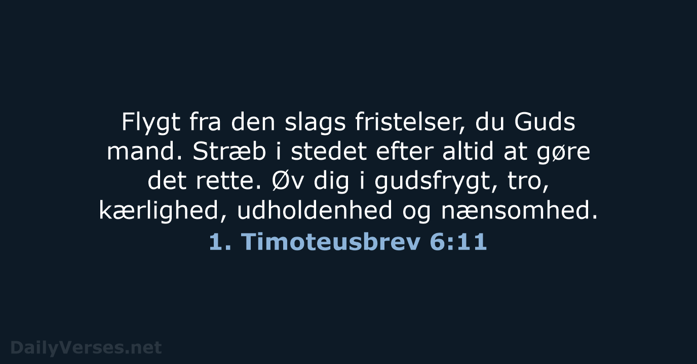 1. Timoteusbrev 6:11 - BDAN