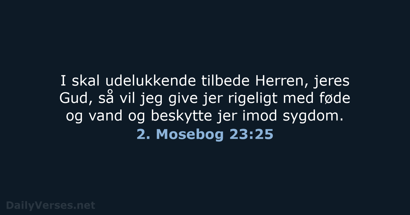 2. Mosebog 23:25 - BDAN