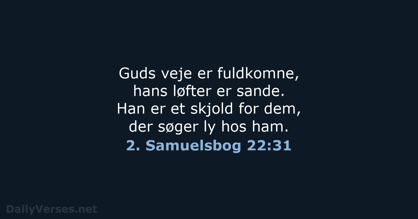 2. Samuelsbog 22:31 - BDAN