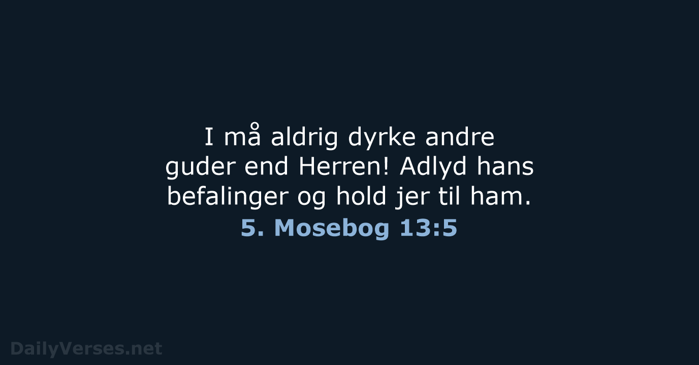 5. Mosebog 13:5 - BDAN