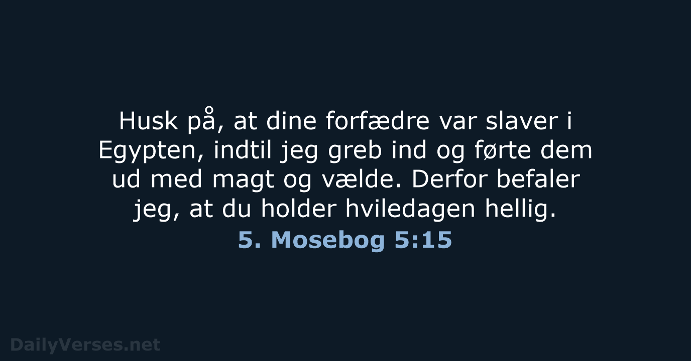 5. Mosebog 5:15 - BDAN