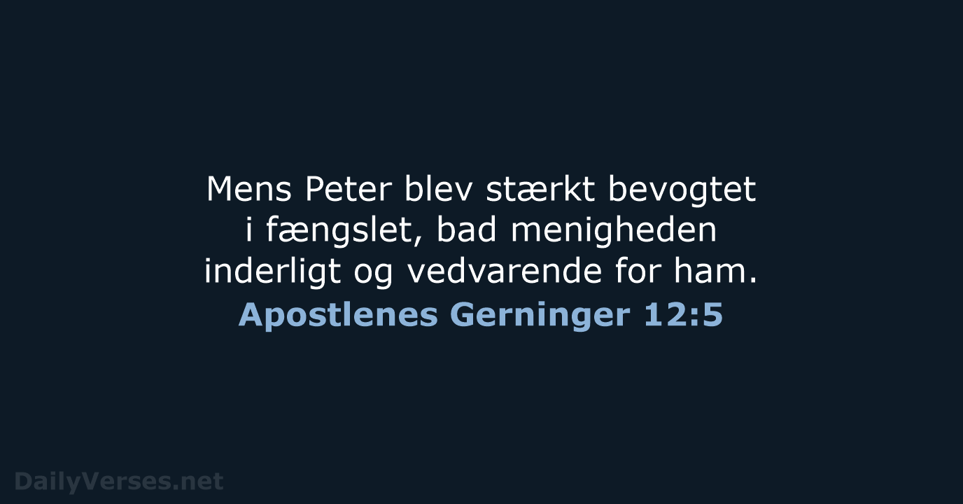Apostlenes Gerninger 12:5 - BDAN