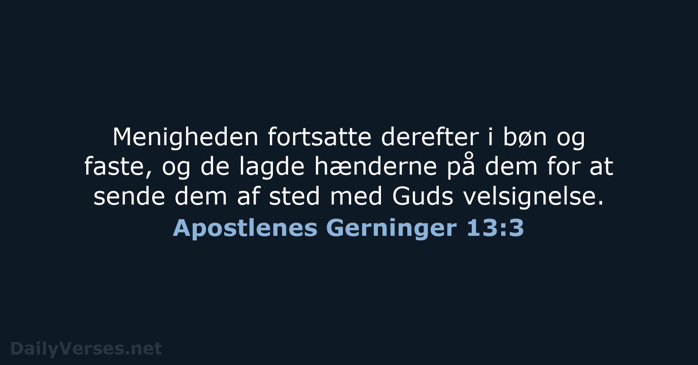 Apostlenes Gerninger 13:3 - BDAN