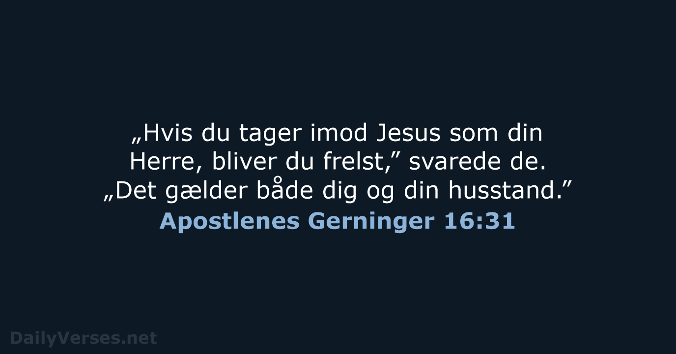 Apostlenes Gerninger 16:31 - BDAN