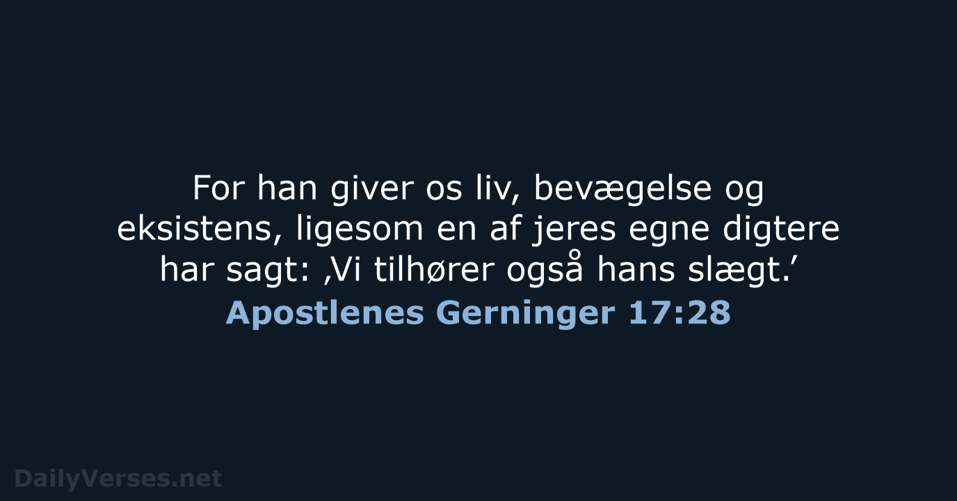 Apostlenes Gerninger 17:28 - BDAN