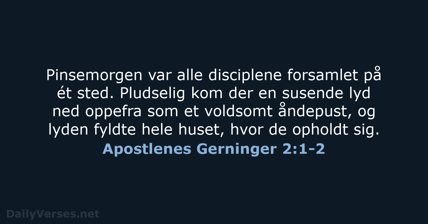 Apostlenes Gerninger 2:1-2 - BDAN