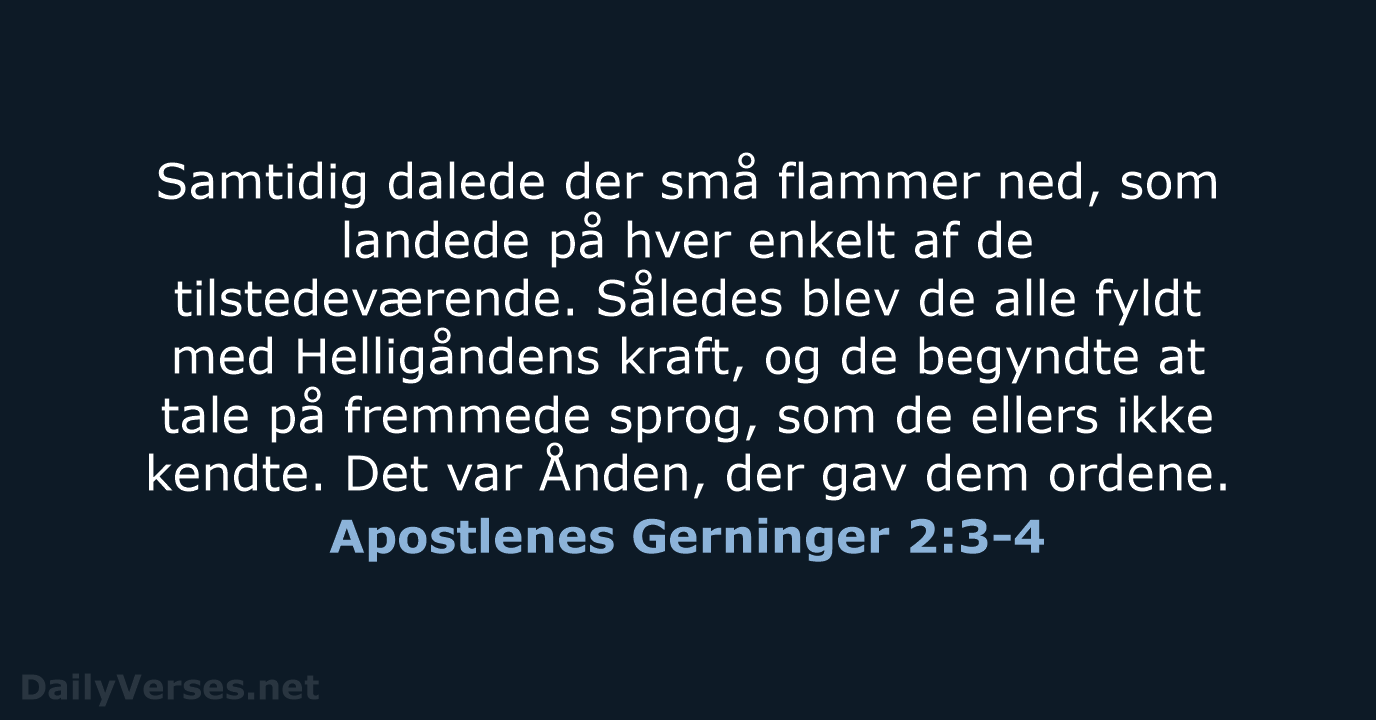 Apostlenes Gerninger 2:3-4 - BDAN
