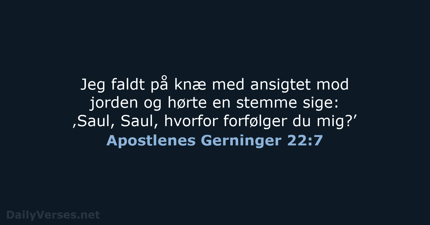 Apostlenes Gerninger 22:7 - BDAN