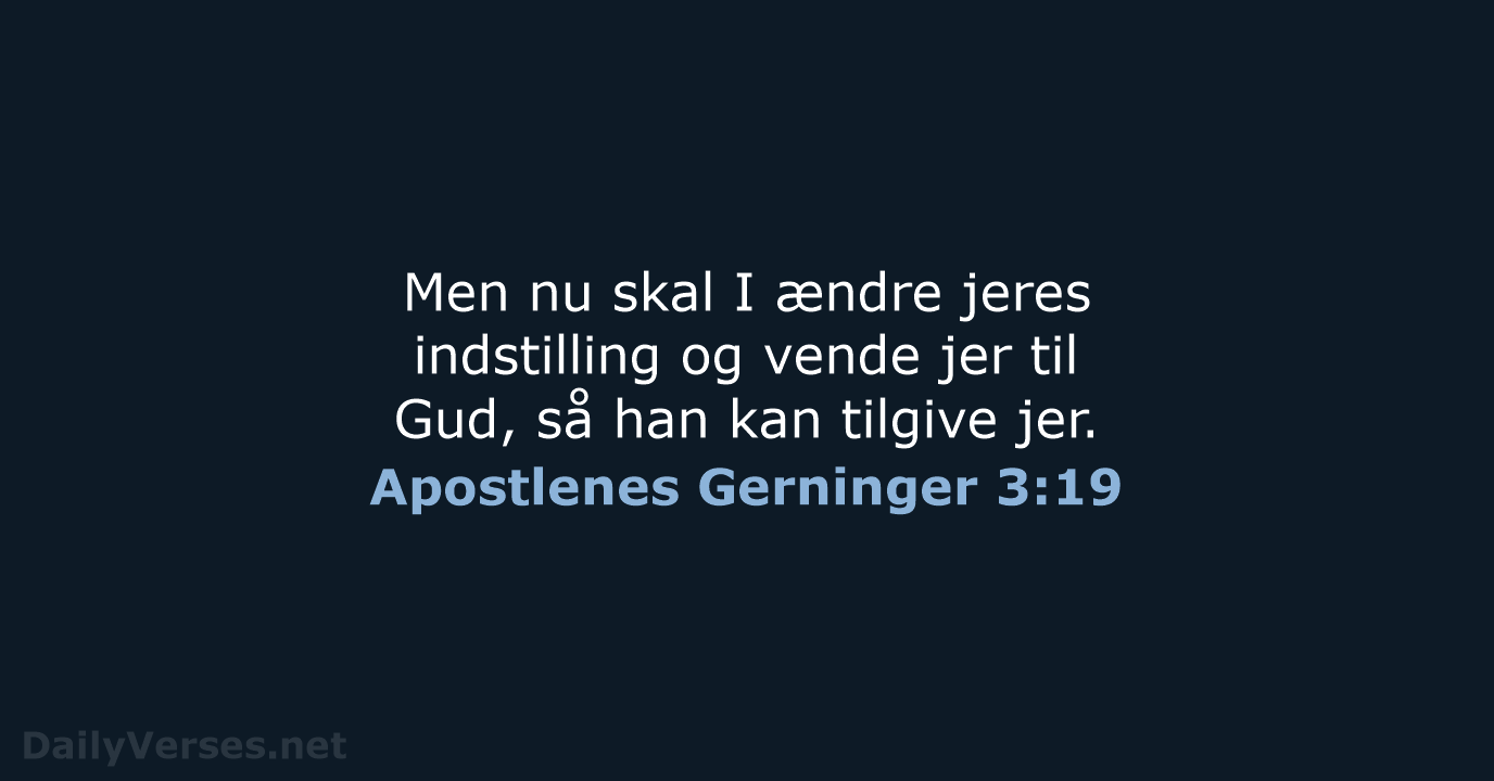 Apostlenes Gerninger 3:19 - BDAN