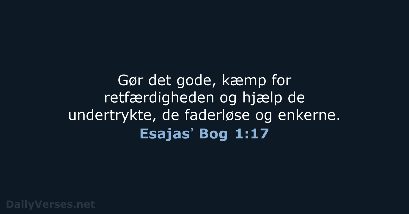 Esajasʼ Bog 1:17 - BDAN