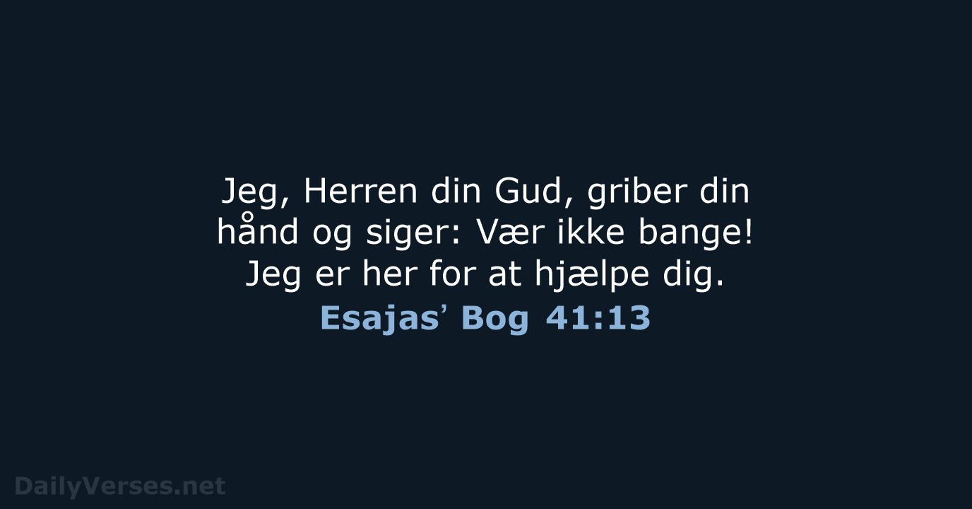 Esajasʼ Bog 41:13 - BDAN