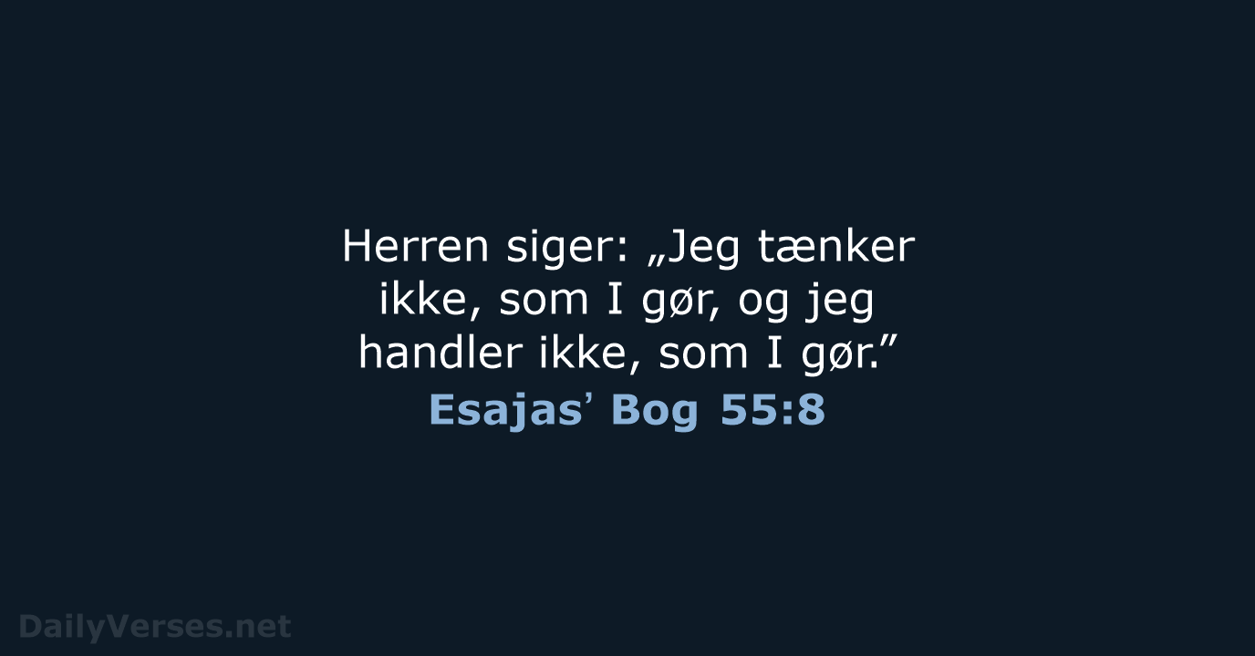 Esajasʼ Bog 55:8 - BDAN
