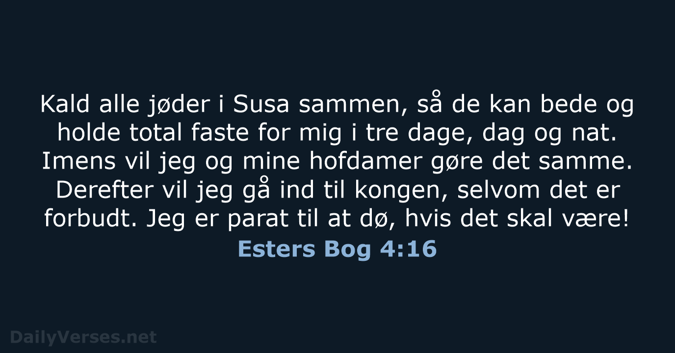Esters Bog 4:16 - BDAN
