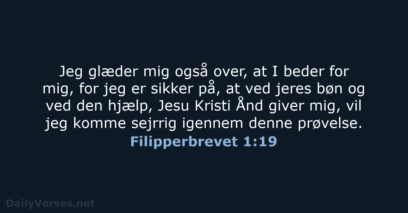 Filipperbrevet 1:19 - BDAN