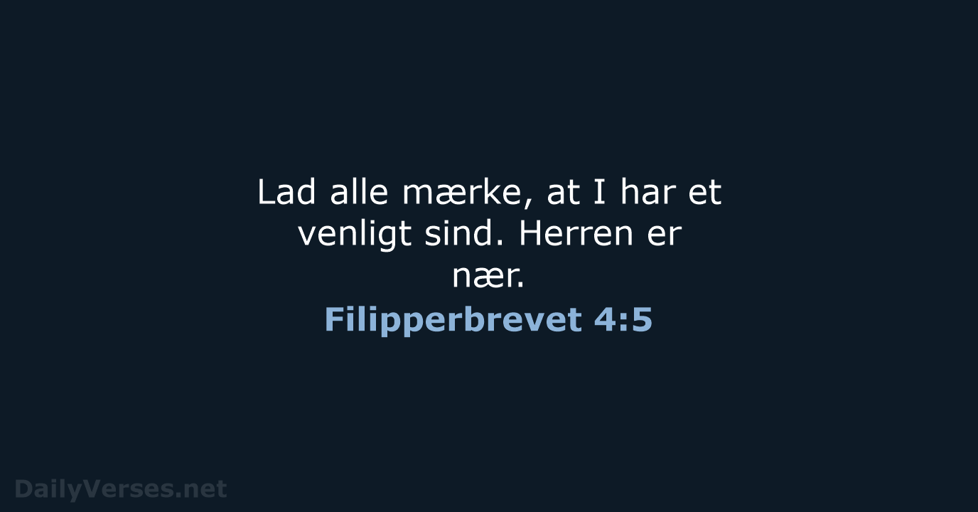 Filipperbrevet 4:5 - BDAN