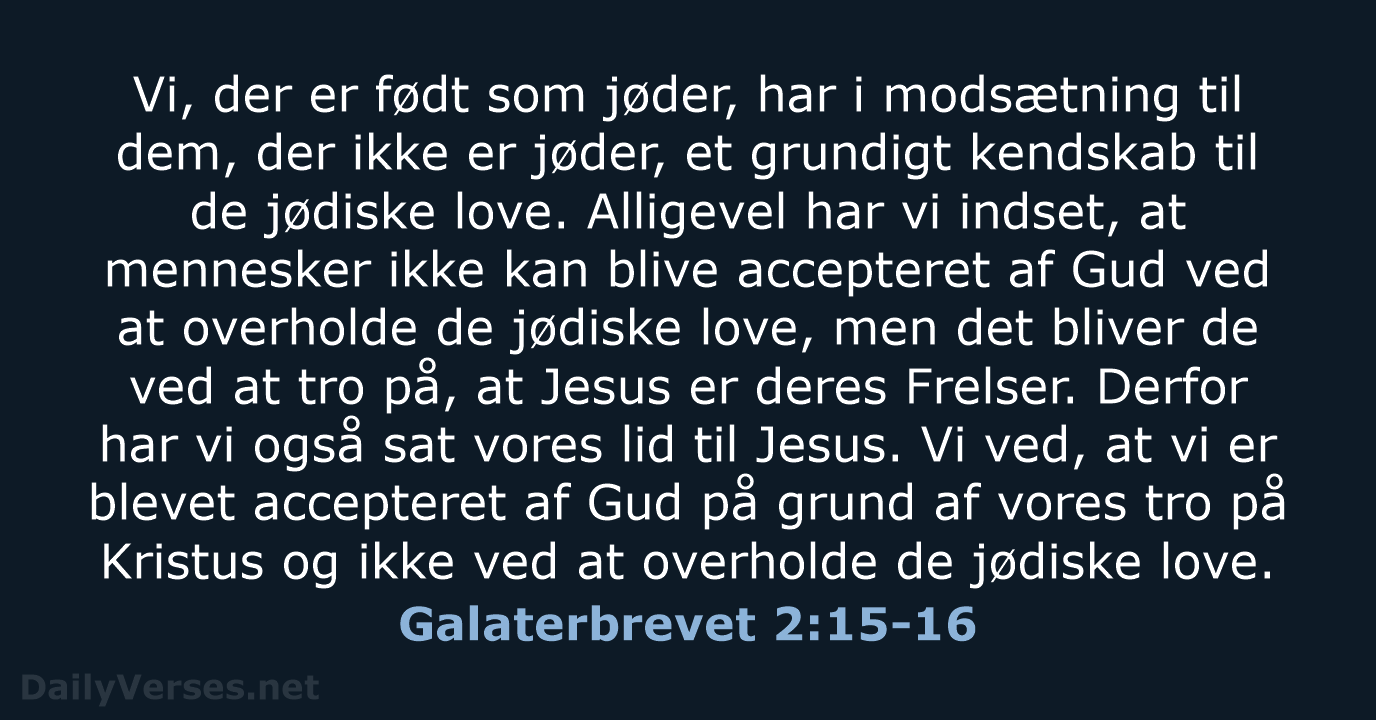 Galaterbrevet 2:15-16 - BDAN