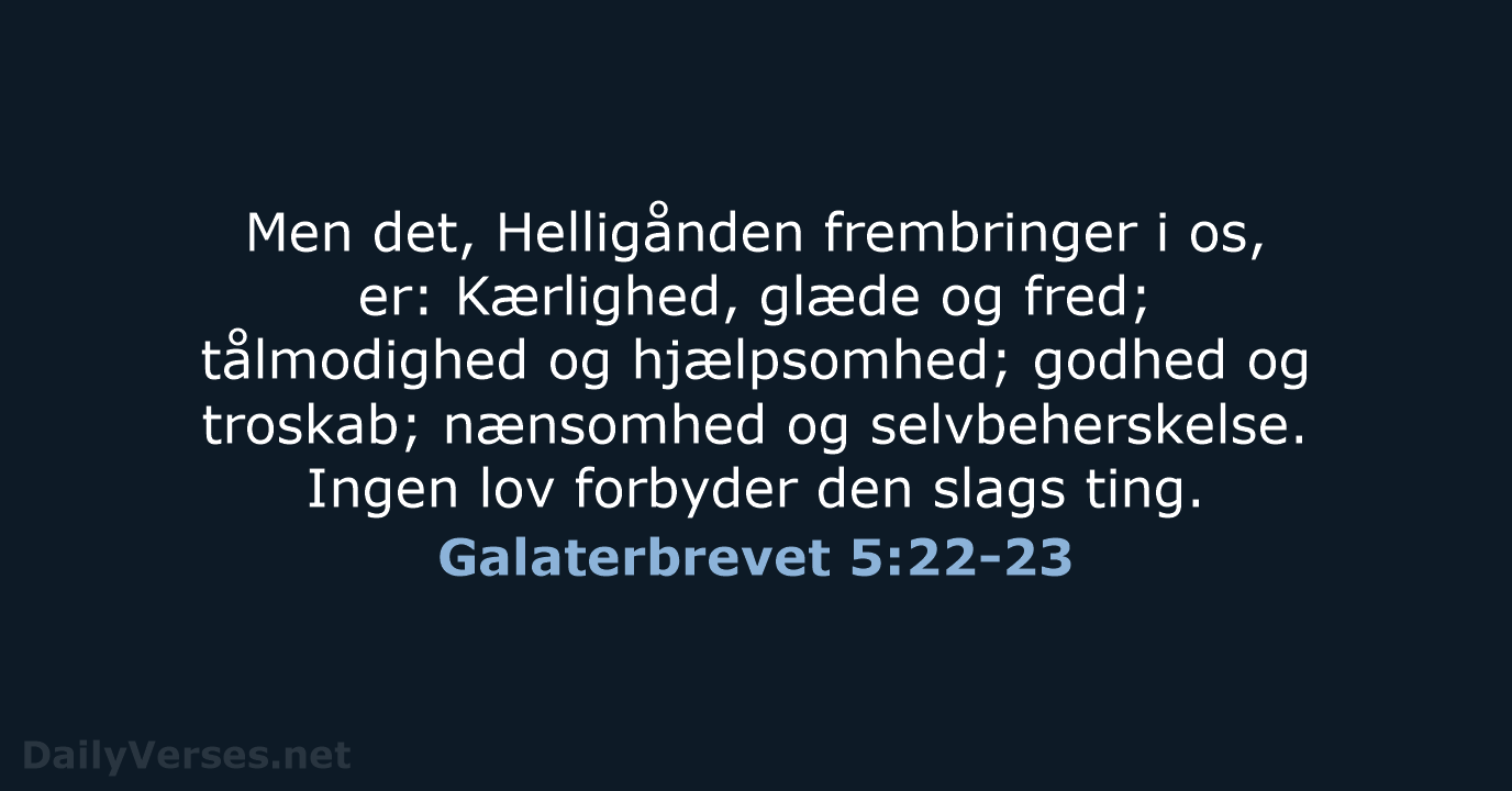 Galaterbrevet 5:22-23 - BDAN