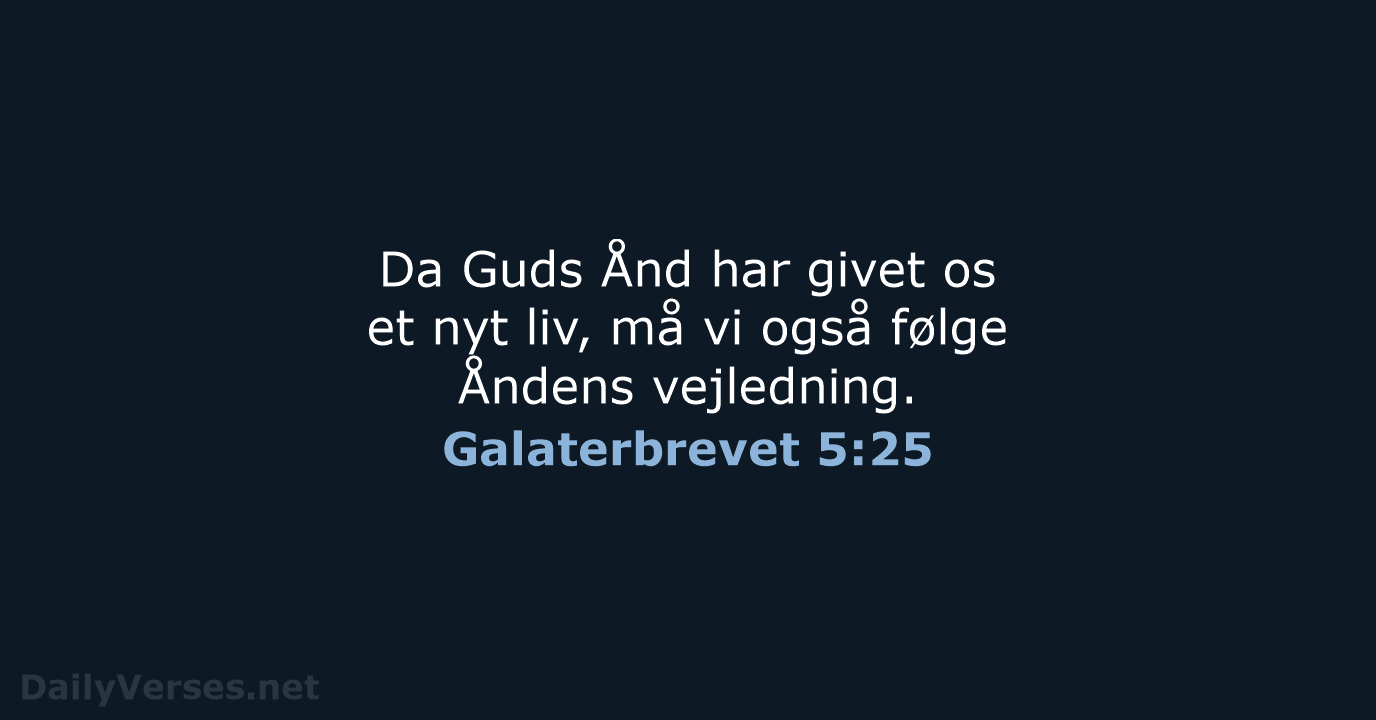Galaterbrevet 5:25 - BDAN
