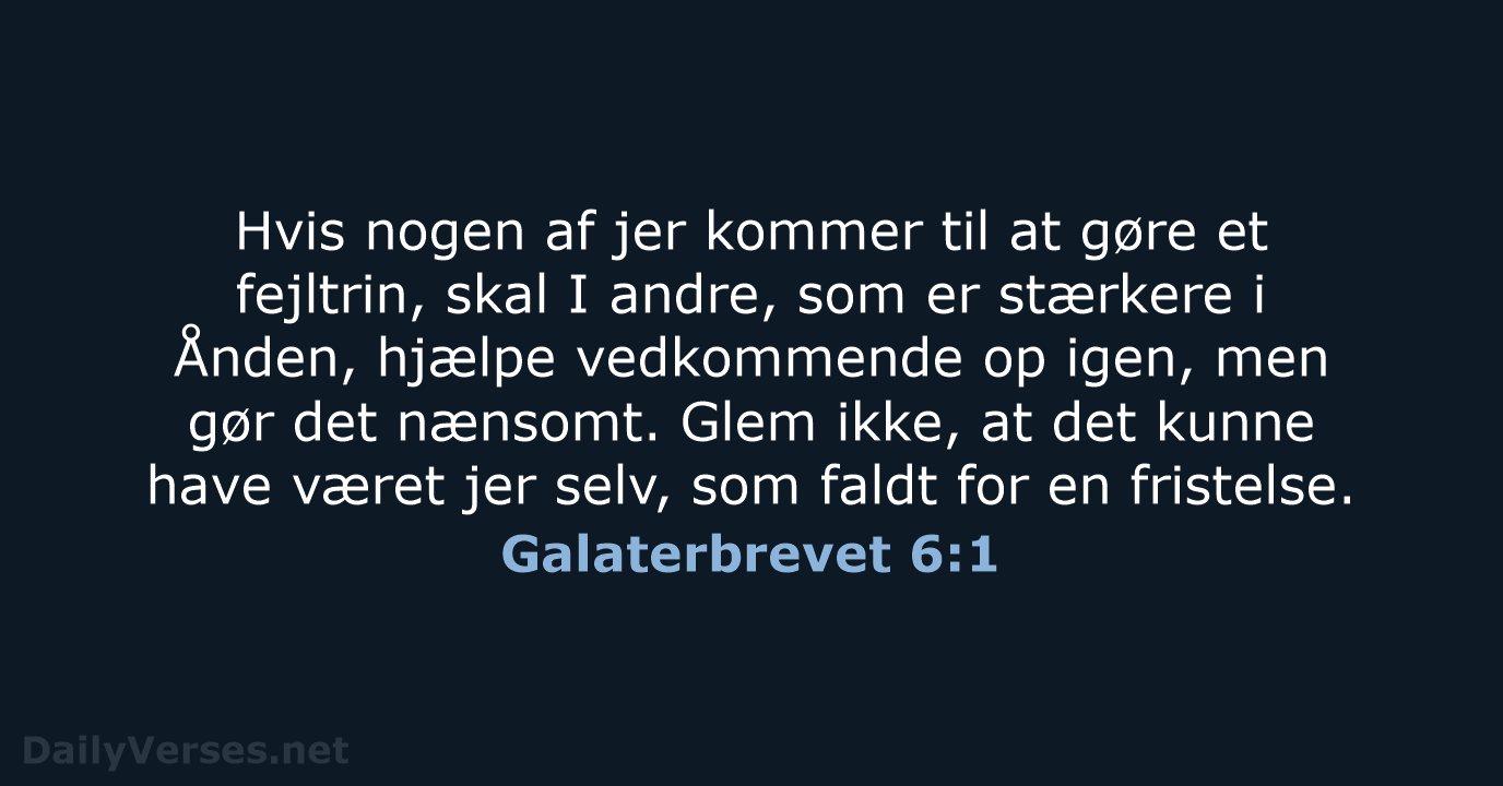 Galaterbrevet 6:1 - BDAN