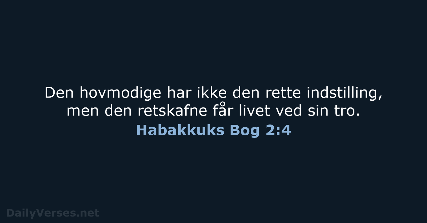 Habakkuks Bog 2:4 - BDAN