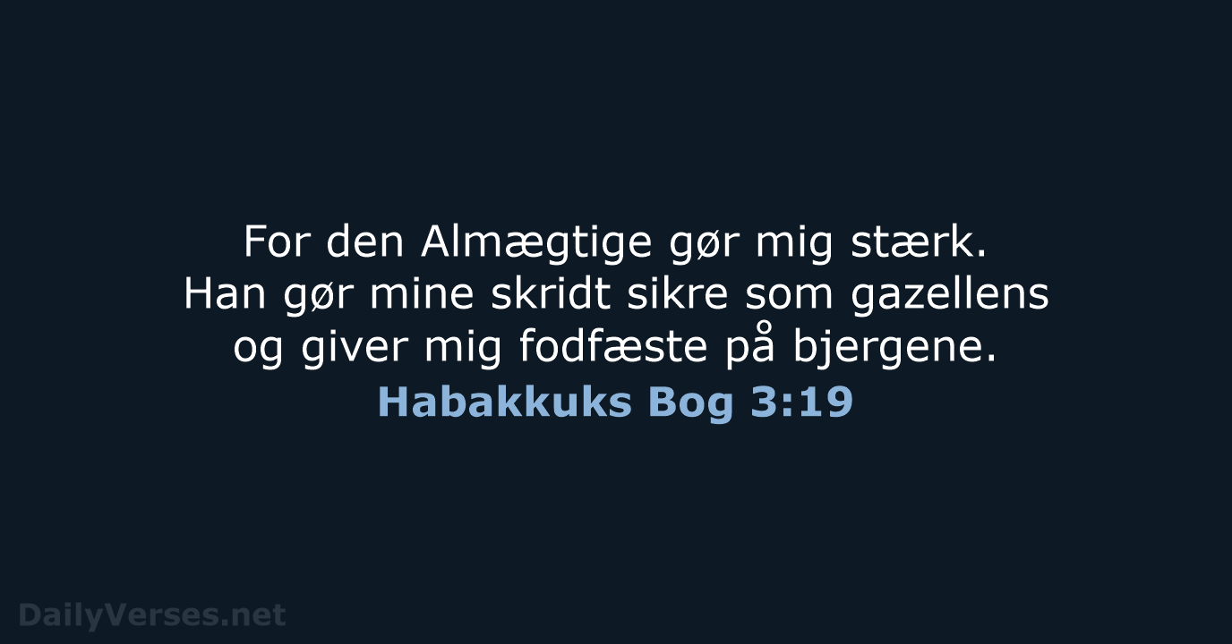 Habakkuks Bog 3:19 - BDAN