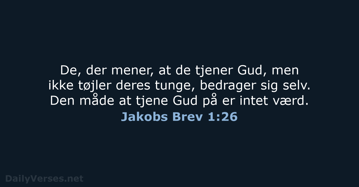 Jakobs Brev 1:26 - BDAN